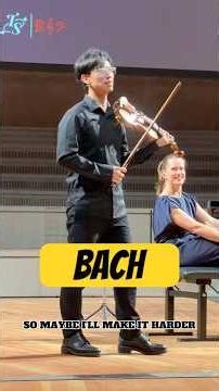 Live violin charades in Germany: Bach
