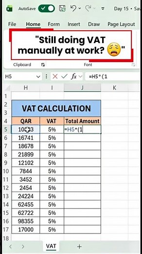 how to calculate VAT #excel #microsoftexcel #exceltips #productivity