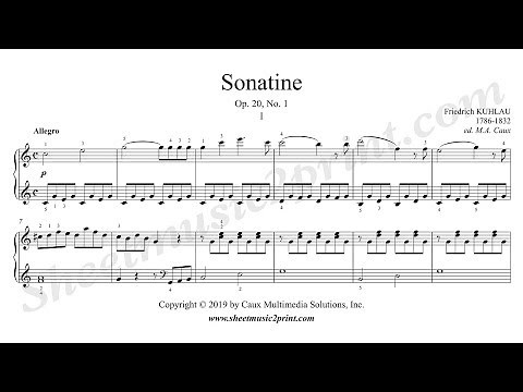 Kuhlau : Sonatina Op. 20, No. 1 (1/3 : Allegro)