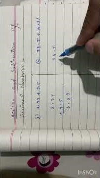 Addition and subtraction of decimals #addition #subtraction #mathematics #education #academy