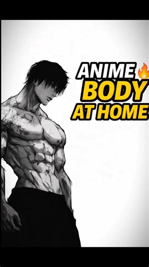How to Get an Anime Body at Home 🔥 (No Gym Needed) #shorts