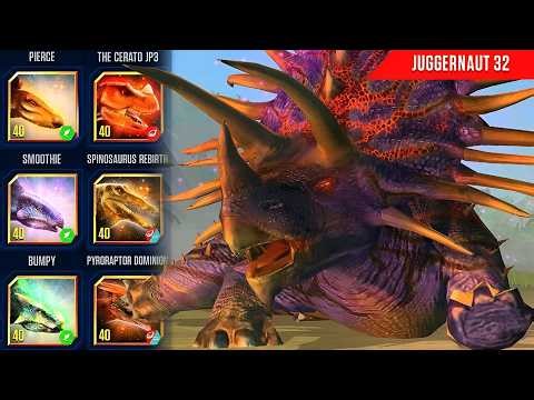 A LEVEL 40 WARRIOR FIGHTS AGAINST JUGGERNAUT 32 | JURASSIC WORLD THE GAME