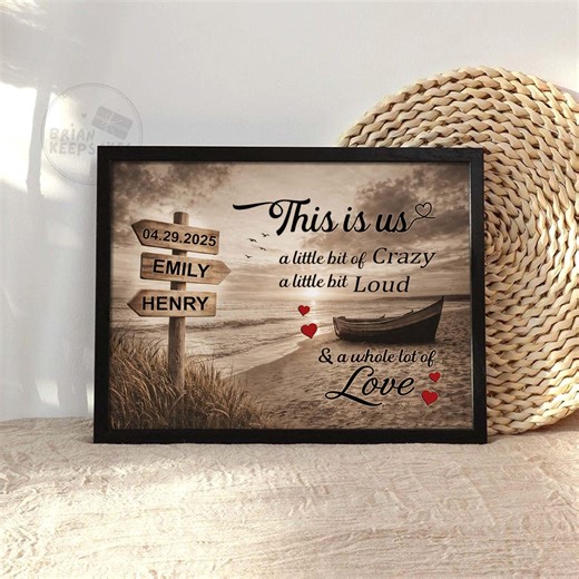 Personalized This is Us Canvas for Couples, Anniversary Gift, Gift for Him, Wedding Anniversary Canvas, Wedding Gift, Valentine's Day Gift - Etsy