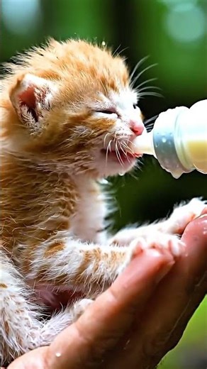 Sleeping Kitten in Palm #cute #kitten #pets #animals