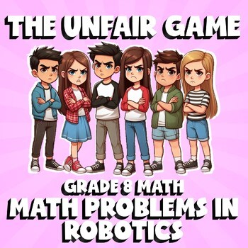 Math Problems in Robotics THE UNFAIR GAME - No Prep Grade 8 Math Review