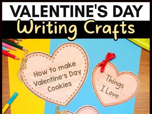 Valentines Day Writing Craft | Valentines Writing Activities | Valentines Day Writing Prompts | Teaching Resources