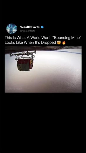 WealthFacts on Instagram: "​WWII's Bouncing Bomb: Physics in Action, Destruction in Outcome. This incredible piece of WWII history is the "Upkeep" bouncing bomb, the revolutionary weapon used by the Royal Air Force's 617 Squadron in the famous Dambusters raid (Operation Chastise). Invented by Barnes Wallis, this bomb was spun backward and dropped at high speed and low altitude. It would then skip across the water like a stone, avoiding torpedo nets, before sinking and exploding at the base of th