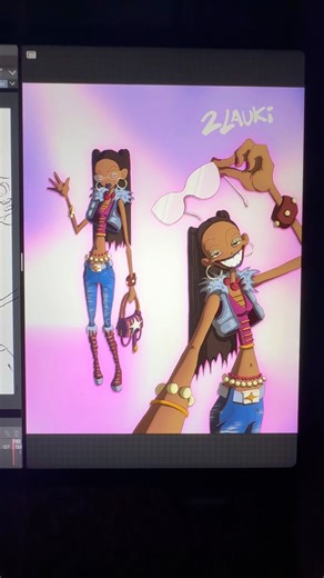 FRAME BY FRAME ANIMATION! #y2k #illustration #2danimation #artchallenge #characterdesign #artreveal