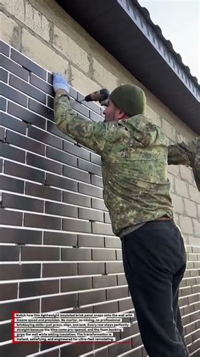 This NEW Wall Panel Trick Should Be ILLEGAL! 10X Faster Than Brick! #BuilderHack #WallMagic #FYPUSA