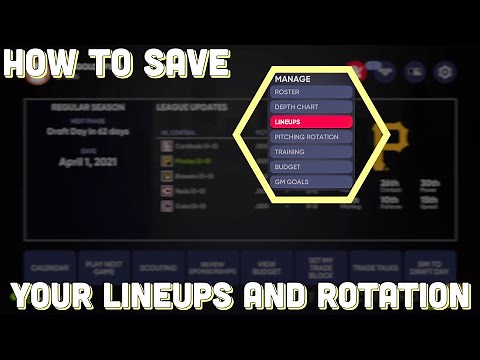 How To Save Your Lineups and Rotation In MLB The Show Franchise Mode | MLB The Show 21