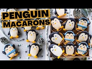Penguin Macarons 🐧 plus template!