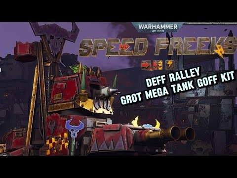 Warhammer 40K Speed Freeks Gameplay!! Deff Ralley With The Grot Megatank!! Goffs Kit