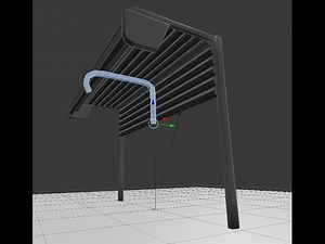 Roller Shutters rigged animated free 3D model