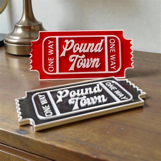 Pound Town Entry Ticket – Valentine Gift for Him & Her | 3D Printed - Etsy