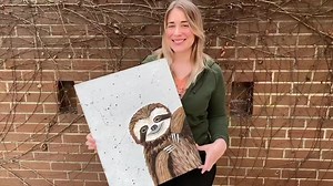 2K views · 47 reactions | Learn to Paint | A Sloth 殮 virtual tutorial is now available on the website. Find this tutorial: https://painting.jesserobertson.com/virtualtutorials/ | Jesse Robertson & Keep It Colourful | Facebook