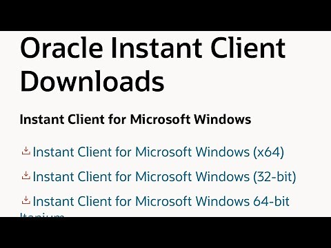 oracle instant client installation windows 10