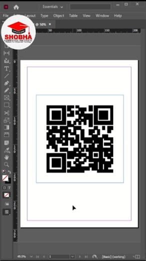 𝗦𝗵𝗼𝗯𝗵𝗮_𝗖𝗼𝗺𝗽𝘂𝘁𝗲𝗿_𝗛𝗮𝗻𝗱𝗲𝘄𝗮𝗱𝗶 🇮🇳 on Instagram: "Create QR Code in InDesign in seconds 😲 No plugin. No extra tool. Just smart design 💡 Save this reel 📌 #InDesign #QRCode #GraphicDesignTips #Shorts #handewadi"