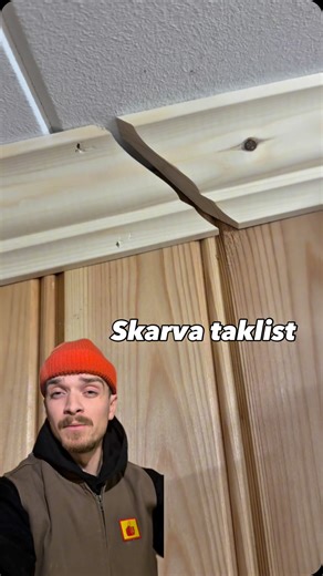 Daniel Hessleklint on Instagram: "Ett litet knep för att få fina skarvar när du sätter taklist! Hoppas att det kan vara till hjälp! Lycka till! #snickare #bygga #inspiration #diy"