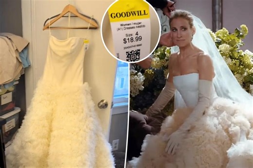 Sarah Jessica Parker’s iconic wedding dress from ‘Sex and the City’ movie found at thrift shop for $19