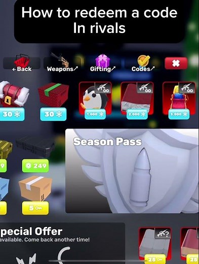How to redeem a code in rivals tutorial