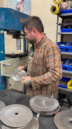 Mike Wagner on Instagram: "Putting the final touches on some shrinking discs for Black Friday sales. #cornfieldcustoms #fabrication #metalshaping #metalshaper #handmade #hotrod #shopsmall"