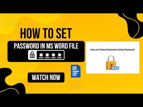How to Set Password in MS Word File | Protect Word Document with Password