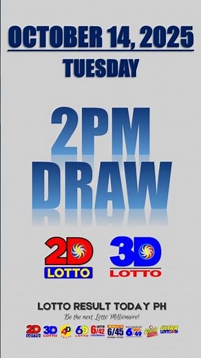 PCSO LOTTO RESULTS TODAY OCTOBER 14 2025 | EZ2 RESULT TODAY 2PM & SWERTRES RESULT TODAY 2PM | 2D 3D