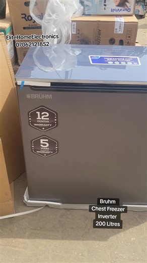 Powerful cooling meets smart energy saving with this inverter chest freezer — fast freezing, low light consumption, and a spacious interior that gives you more real storage for your food. Built strong for home or business use and backed with 12 months warranty plus long-lasting compressor support, this freezer is made to perform every day. #EliteHomeElectronics #fyp #Inverter #bruhm #freezer