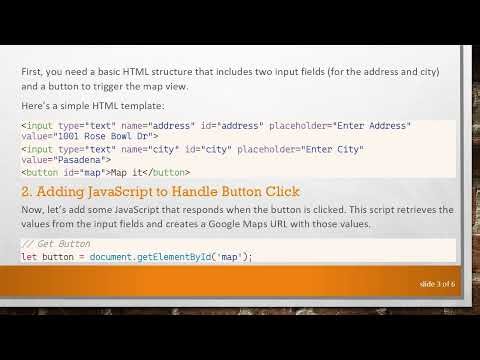 How to Pass Field Values to a Button for Google Maps Integration in JavaScript