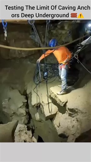 TalkTrend on Instagram: "Caving Gear Strength Test In Deep Underground Cave With Load Cell 3.32 kN 🧗‍♂️🔥 #Shorts #Caving #Testing #Adventure#Engineering Testing the strength of caving anchors looks impossible until you see the precision of a controlled drop test deep underground. 🧗‍♂️ ​This setup uses a high-precision load cell connected to a multi-point anchor system to measure the impact force in real-time. When the weight is released, the energy is transferred through the static ropes and