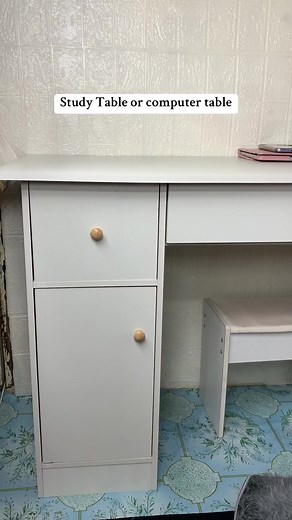 Aesthetic Computer Table with Drawers for Study