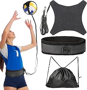 Volleyball Training Equipment Aid,Premium Volleyball Rebounder Trainer Kit,Solo Practice Trainer for Serving Setting Spiking and Arm Swing,Volleyball Gifts for Teen Girls & Boys