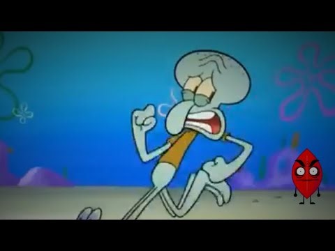 YouTube Poop - Squidward runs away from Evil Leafy!