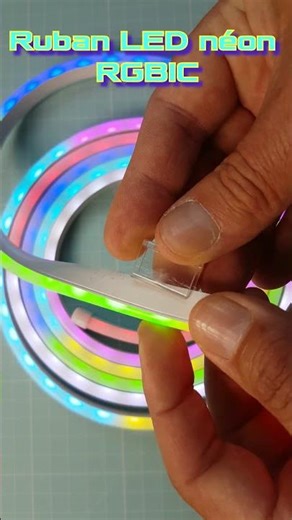 Fixer un ruban LED multicolore néon qui n'est pas autocollant pour la chambre #bandeled
