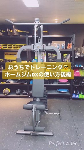 ホームジムDX使い方後編🌟皆さんお正月で身体はなまっていませんか？？おうちでトレーニングしちゃいましょう！💪⑦アームカール⑧ベントオーバーロー⑨トライセプスプレスダウン #筋トレ #私の正月2020 #bodymaker #ホームジム #トレーニング #training #アームカール