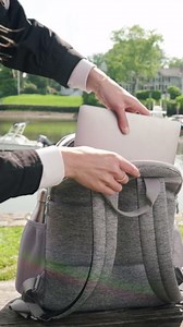 Baggallini On The Go Laptop Backpack Midnight Blossom Print One Size