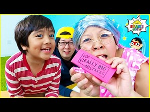 Ryan Goes to School with Daddy Pretend play! Funny SPED UP VERSION! - Videos For Kids