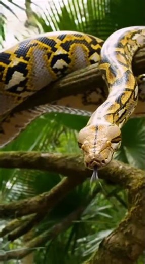 Giant Python in the Jungle — King of His Territory! 🐍🌴