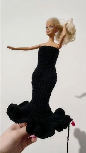 Robe crochet #crochet #tutocrochet #workinprogress #crocheting #crochetbarbie