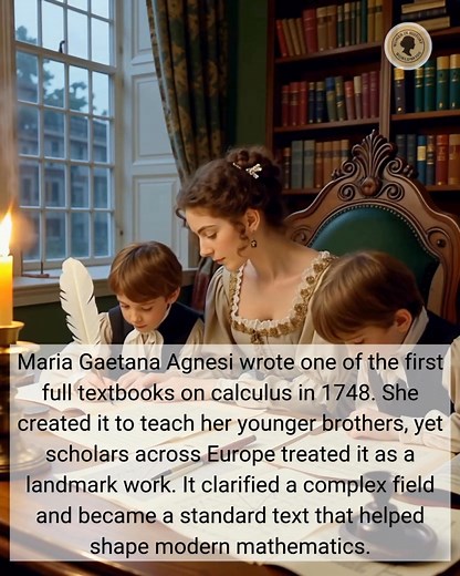 Maria Gaetana Agnesi grew up in a Milanese household where gifted children were put on display, yet she cared far more about learning than applause. By the time she was a teenager she could debate philosophy in several languages, but mathematics was the subject that captured her completely. While other young women of her era were expected to focus on polite accomplishments, Agnesi immersed herself in calculus at a time when many adults struggled to read the existing texts. Her greatest contribut