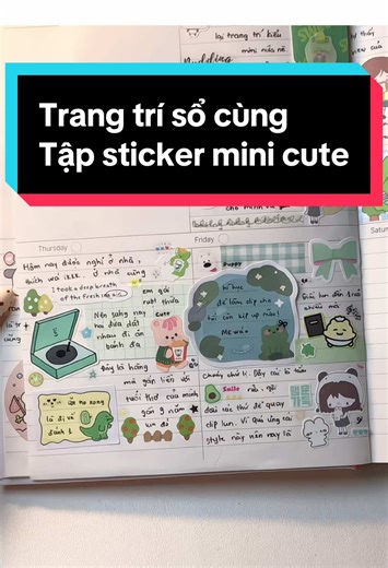Trang trí sổ: Thế giới sticker mini dễ thương