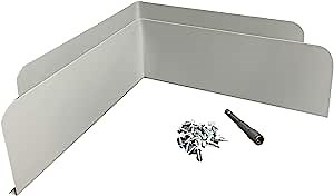 Eagle 1 Rain Gutter Valley Splash Guards, Straight or Bent (2 Per Order) Includes Screws and 1/4" Bit Driver (Classic Bent, Light Gray)