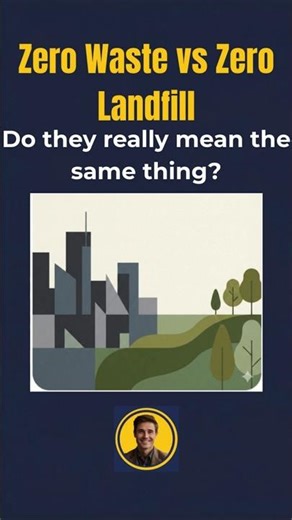 Zero Waste vs Zero Landfill Explained | Learn English with Mr Ben | #shorts