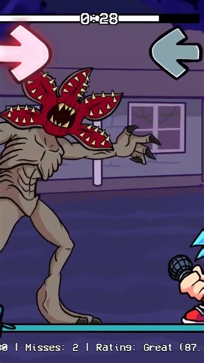 FNF vs Demogorgon #shorts #fnf #strangerthings