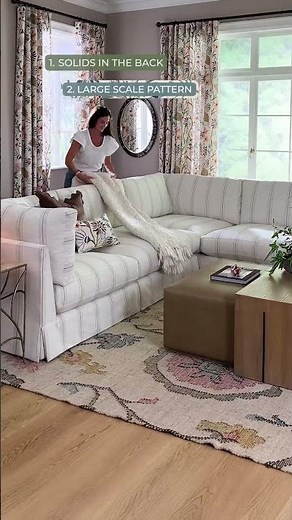 Give your sectional sofa an aesthetic upgrade with these pillow placement tips! ✨💖 #shorts #sofa