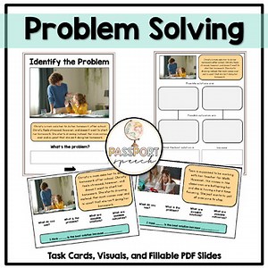 Problem Solving Cards, Organizers, and Worksheets For Teens