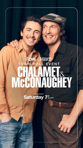streamonCNN | 2 of the world’s most iconic actors, 1 can’t-miss conversation. “A CNN & Variety Town Hall Event: Timothée Chalamet and Matthew... | Instagram