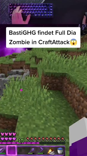 BastiGHG findet Full Dia Skelett in CraftAttack 10 😱#bastighg #letshugo #craftattack #stegi #castcrafter #viral
