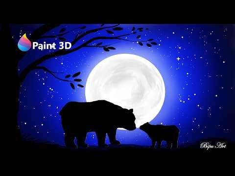 How to Draw - in computer| Paint 3D tutorial | Paint 3D | paint in computer | scenery drawing 🎨🖌