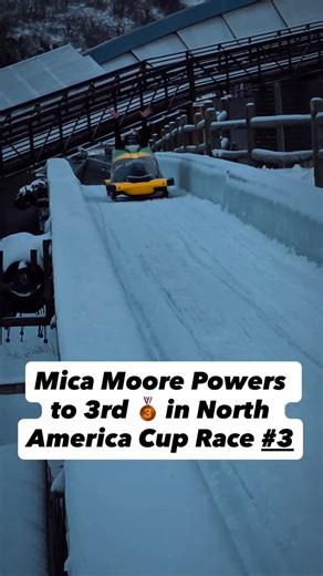 Jamaica Bobsleigh & Skeleton on Instagram: "Mica Moore is inching closer to gold! 🥇🔥 After 6th and 4th place finishes in the Women’s Monobob in Whistler, she stormed to 3rd 🥉 in Race #3 of the North America Cup (Park City) , collecting crucial points on her road to Milano-Cortina 2026. A powerful 5.70s start set the tone as she drove herself into a joint third-place finish. Momentum is building. 🇯🇲🏔️⚡ USANA @usanainc @usanaathletes #usana #jbsfnutrition Hotel Saranac @hotelsaranac @curioco